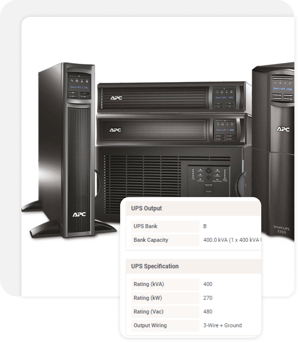 Manage and monitor all UPSs across all sites.