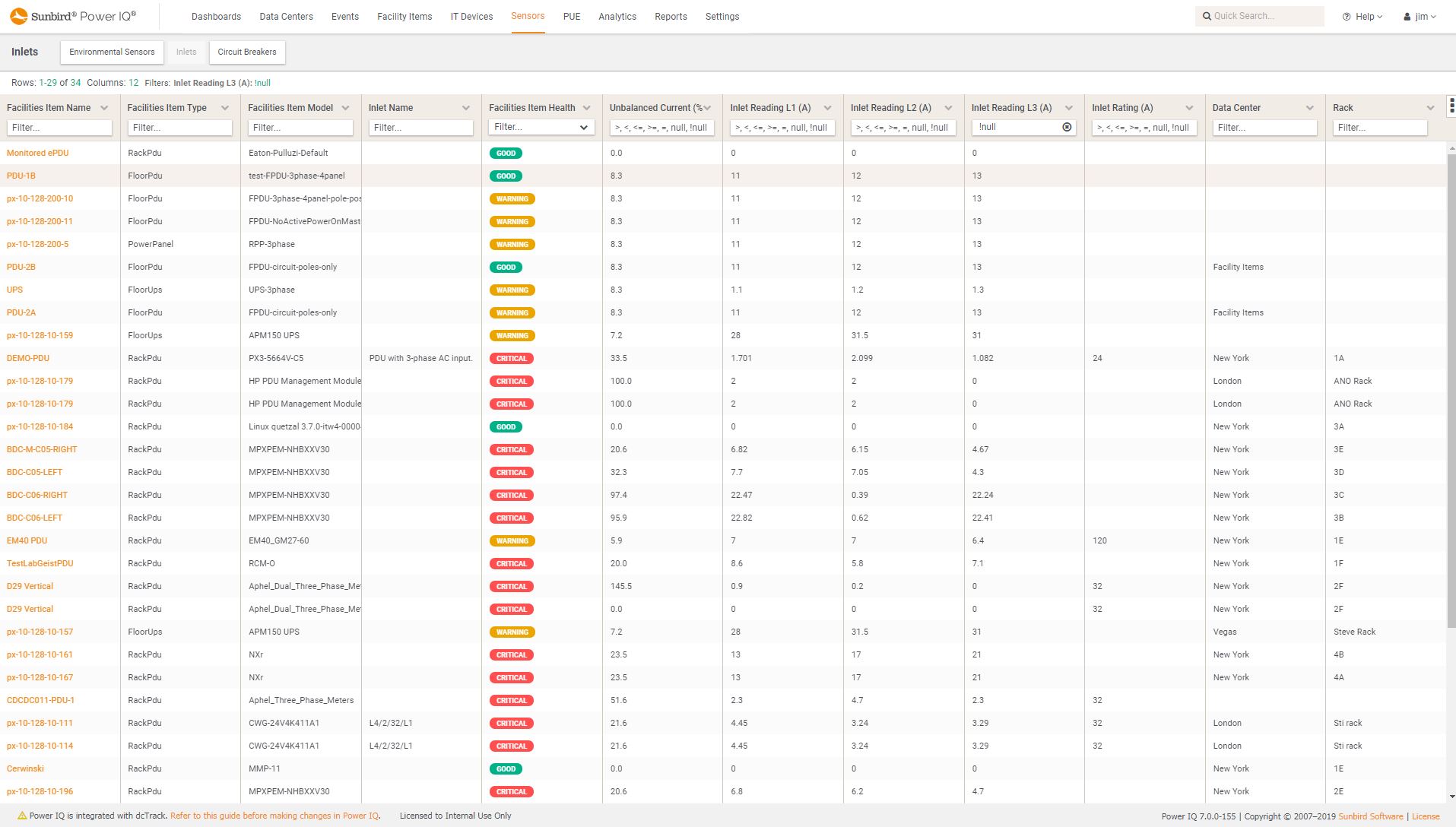 Screenshot of 3 Phase Power Balancing Report