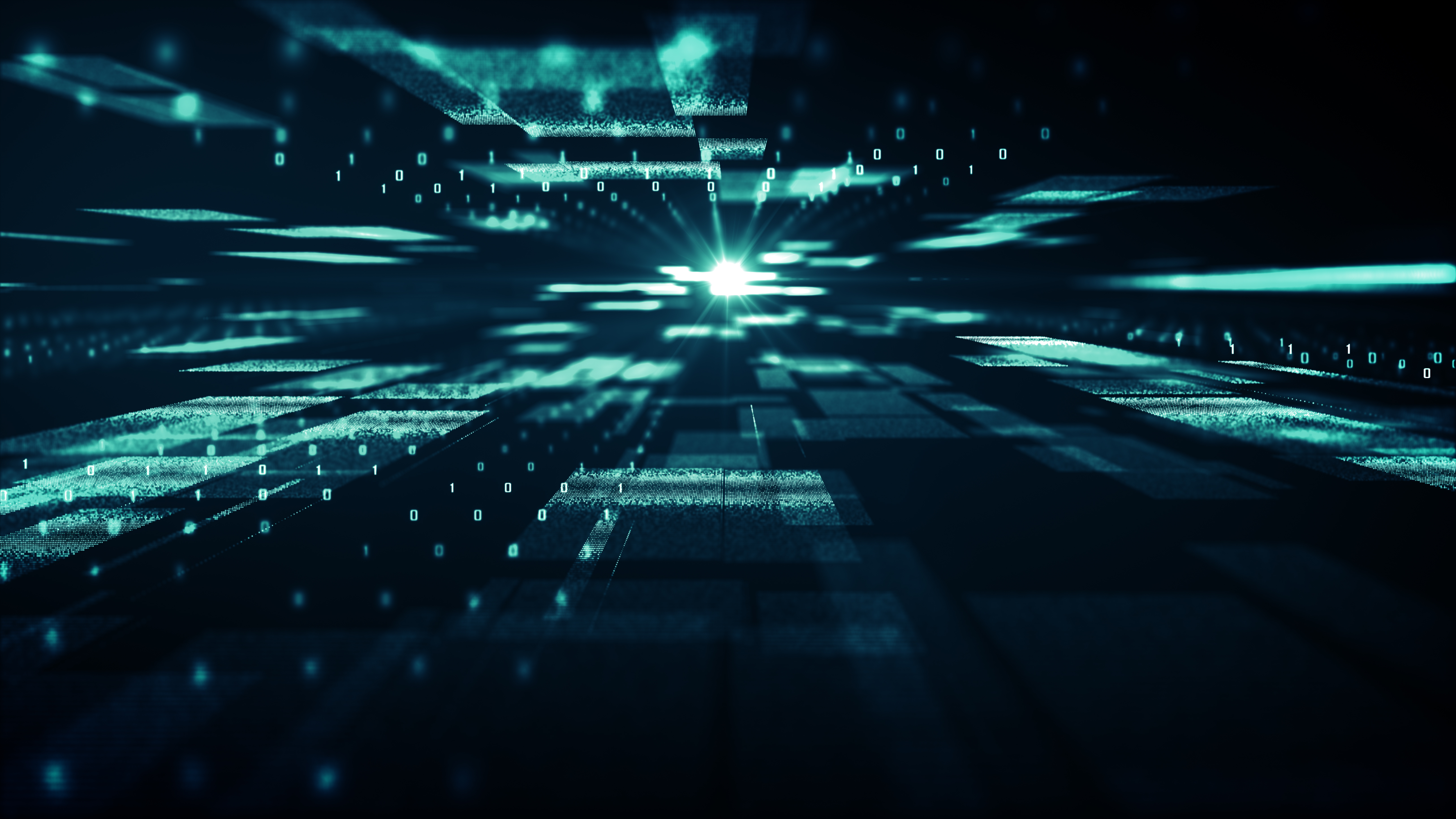 Abstract technology big data background concept. Motion of digital data flow