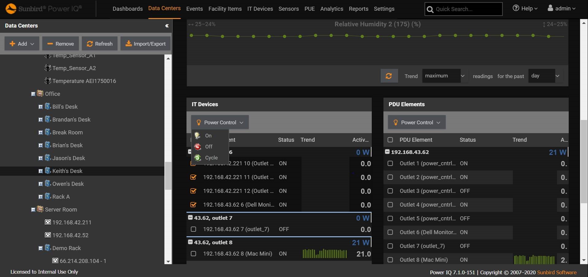 Screenshot of Remote Power Control of Multi Power Supply Device