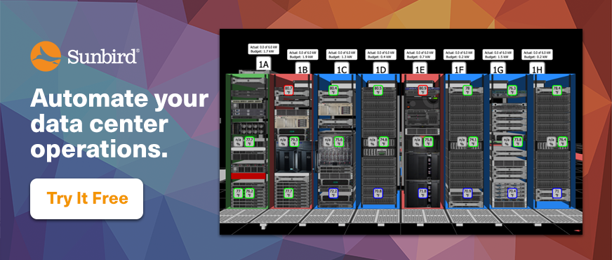 Automate your data center operations. Try it free. 3D rack elevation with environmental overlay.