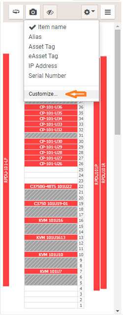 dcTrack Cabinet Elevation Labels