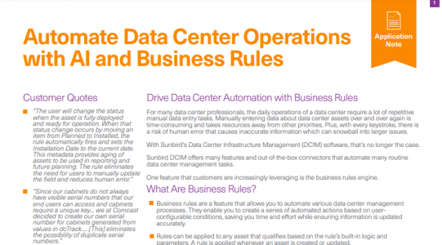 Automate Data Center Operations with AI and Business Rules
