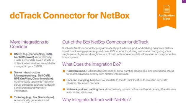 dcTrack Connector for NetBox