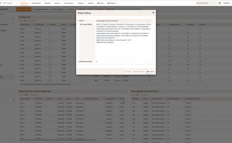 Screenshot of Adding SQL Query Report Widget