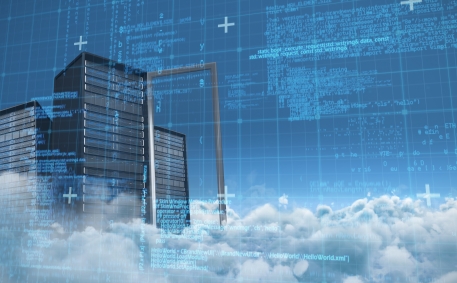 Composite image of blue data and matrix