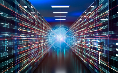 Data Center and Rack Servers Connected