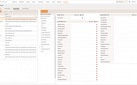 Screenshot of Custom Fields, Pick List Choices, Tabs, and Panels