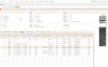 Screenshot of Data Ports Displayed in Asset Details