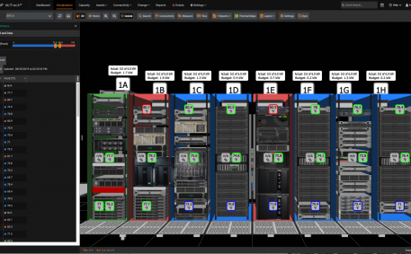 Screenshot of Isolated Cabinet View with Environmental Reporting