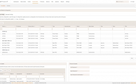 Screenshot of Rack PDU Bulk Configuration