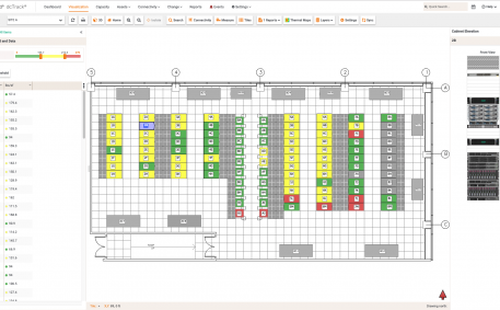 Screenshot of Static Load per Cabinet Floor Map Report