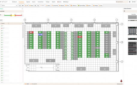 Screenshot of Weight Capacity per Cabinet Floor Map Report